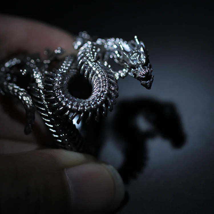 WorldNorse Cool Dragon Skeleton Adjustable Ring - image 2