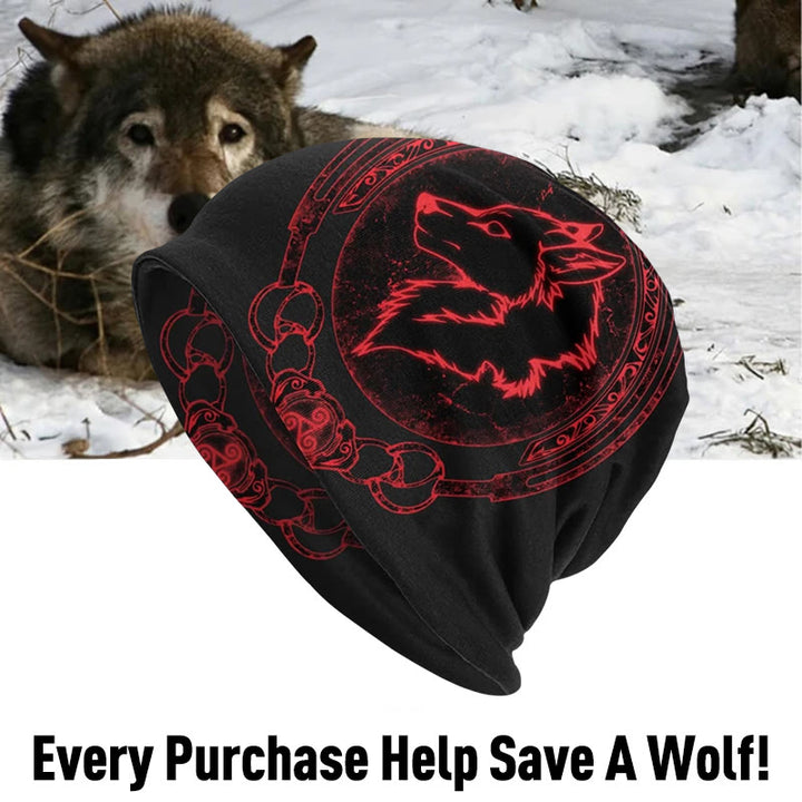 WorldNorse Odin Myth Double Layer Beanie - Wolf - image 0