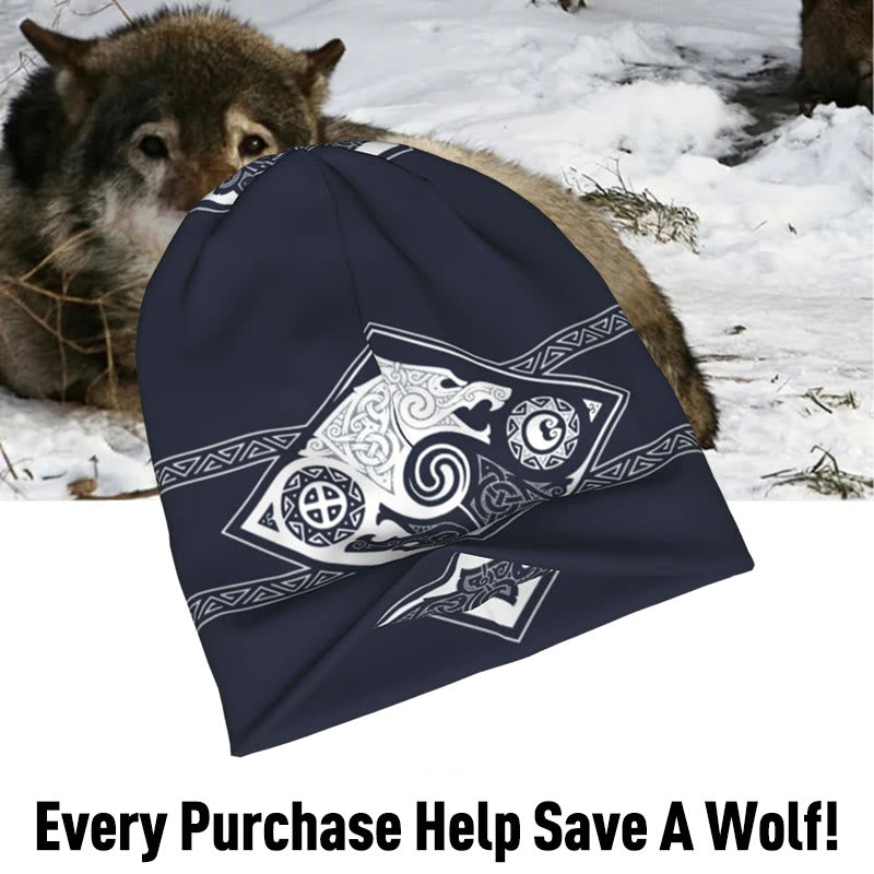 WorldNorse Double Wolves Norse Beanie - image 6