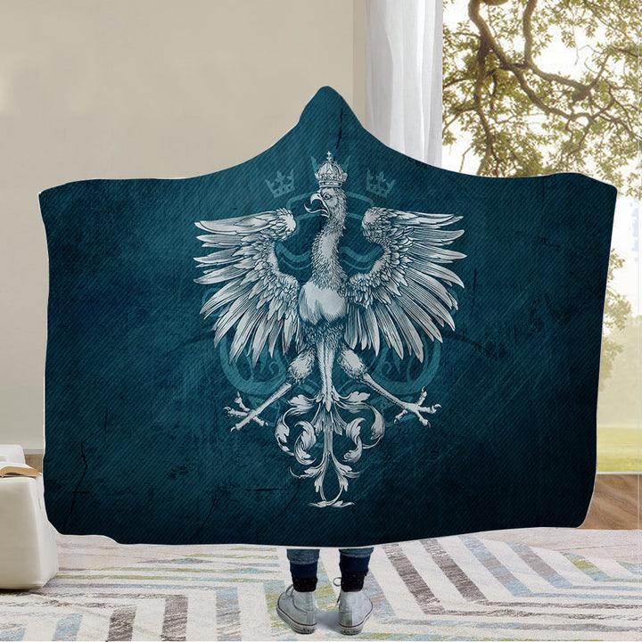 WorldNorse Wolves Rune Hooded Blanket - Eagle - 150x200cm - image 8