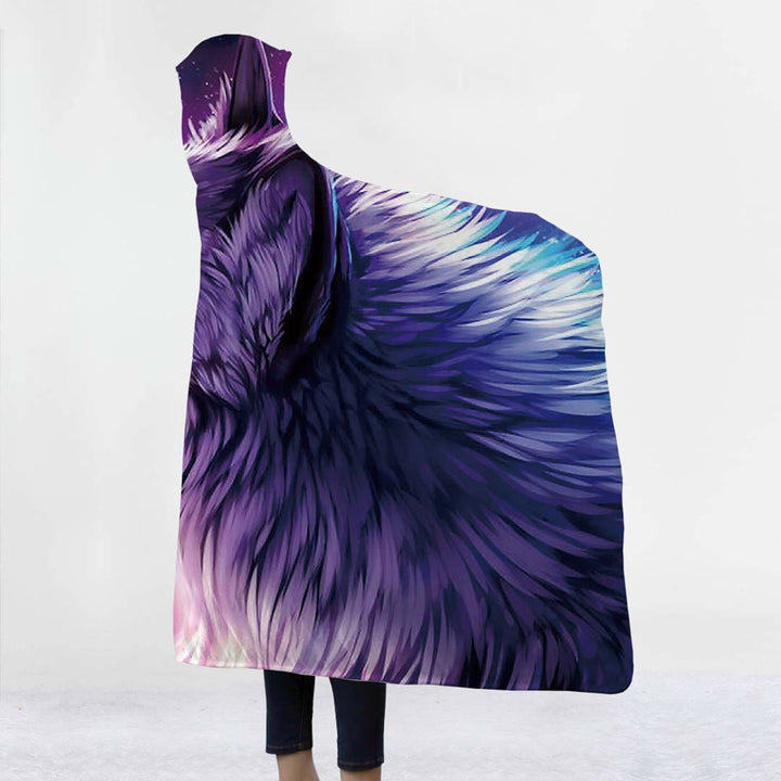 WorldNorse Aurora Wolves Hooded Blanket - image 5