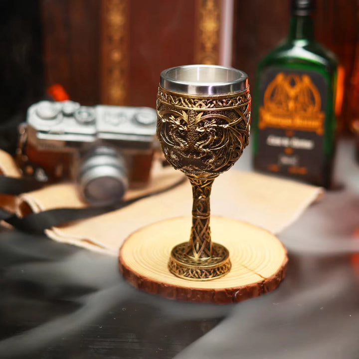 WorldNorse Celtic Knot Double Dragon Goblet - image 6