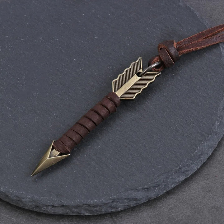 WorldNorse Vintage Arrow Finn Leather Necklace - image 2