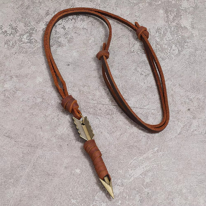 WorldNorse Vintage Arrow Finn Leather Necklace - image 5