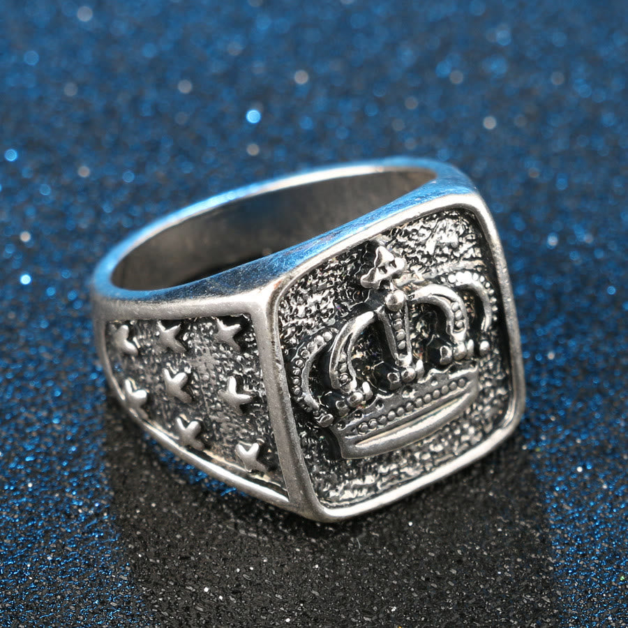 WorldNorse Dirty Biker Vintage Crown Ring - AU Size Z+1（US 14） - image 0
