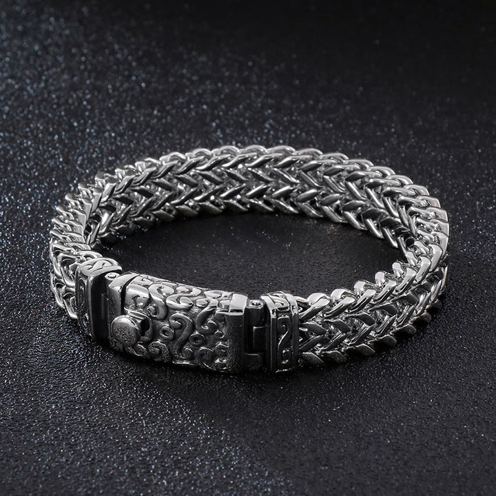 WorldNorse Nordic Patterns Cube Link Bracelet - Pattern A - 22cm - image 0