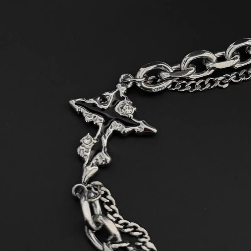 WorldNorse Darkness Cross Cable Chain Bracelet - image 6
