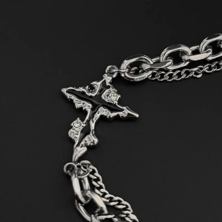 WorldNorse Darkness Cross Cable Chain Bracelet - image 6