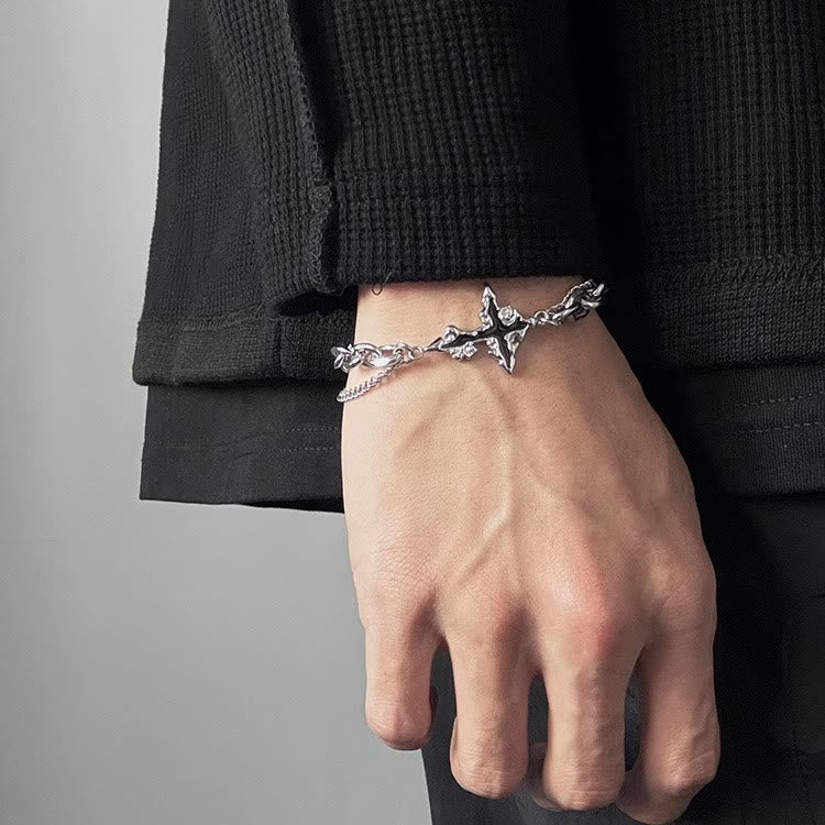WorldNorse Darkness Cross Cable Chain Bracelet - image 2