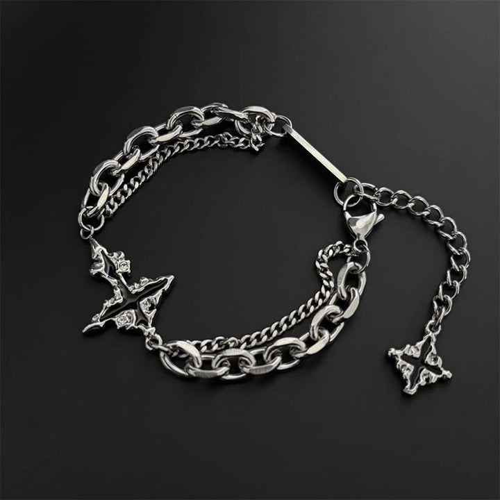 WorldNorse Darkness Cross Cable Chain Bracelet - image 1