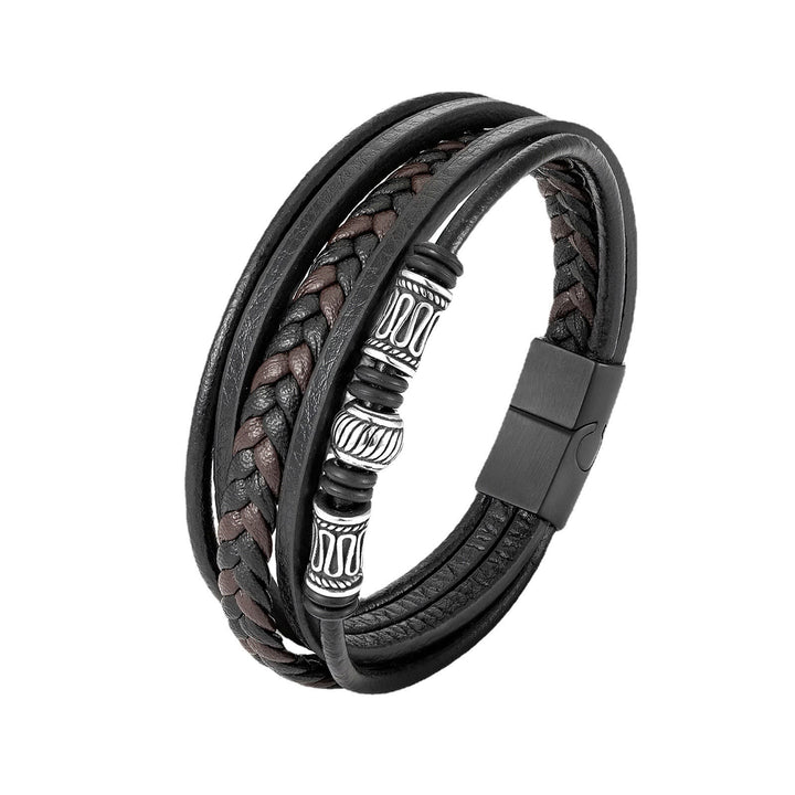 WorldNorse Mulit-Layer Magnetic Clasp Leather Bracelet - image 5