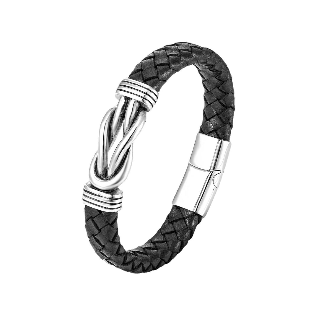 WorldNorse Infinity Stainless Steel Leather Braided Bracelet - image 5
