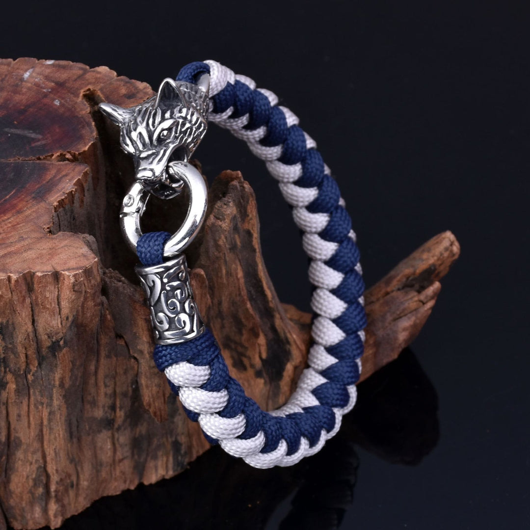 WorldNorse Norse Wolves Fenrir Braided Bracelet - 23cm - image 0