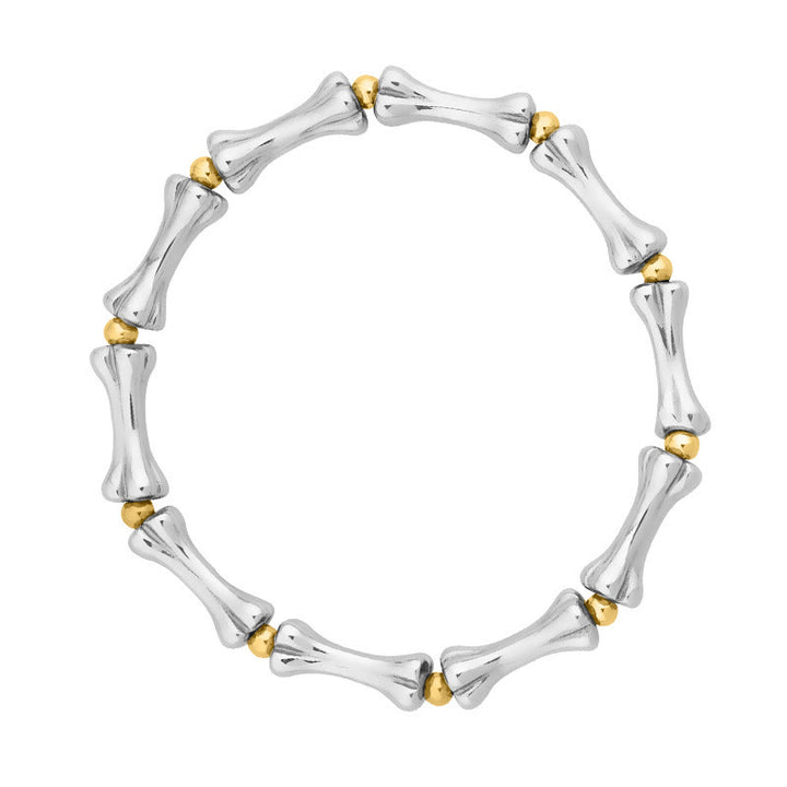 WorldNorse Stainless Steel Matte Bone Link Bracelet - image 4