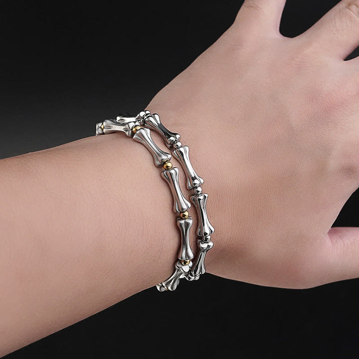 WorldNorse Stainless Steel Matte Bone Link Bracelet - image 1