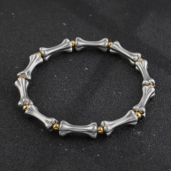 WorldNorse Stainless Steel Matte Bone Link Bracelet - 22cm - image 0