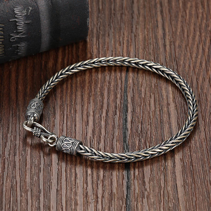 WorldNorse 925 Sterling Silver Wheat Wrist Bracelet