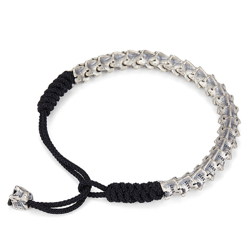 WorldNorse 925 Sterling Silver Dragon Bone Bracelet