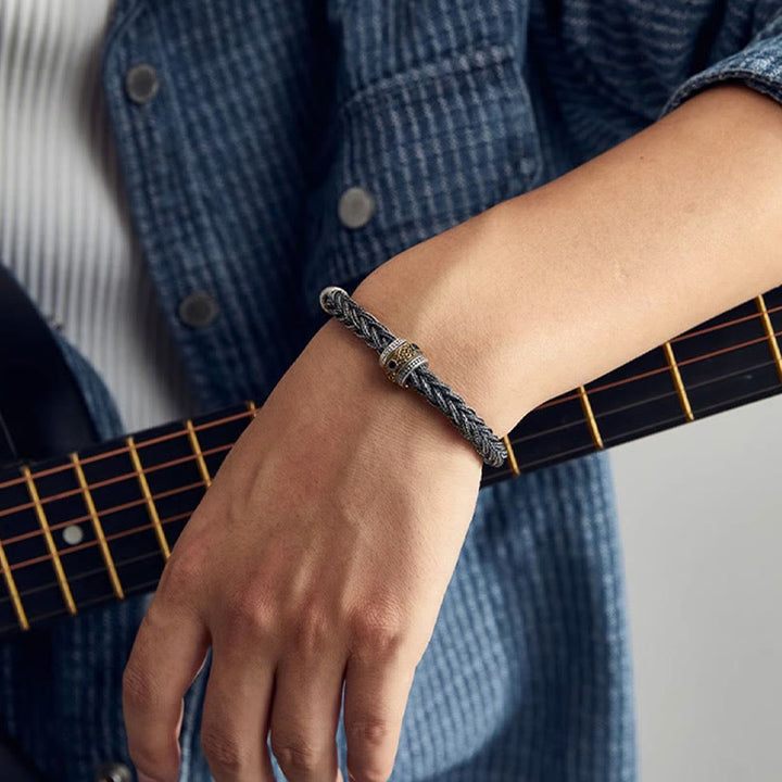 WorldNorse 925 Sterling Silver Braided Woven Bracelet