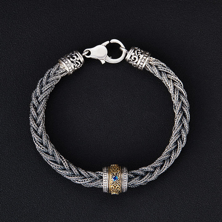 WorldNorse 925 Sterling Silver Braided Woven Bracelet