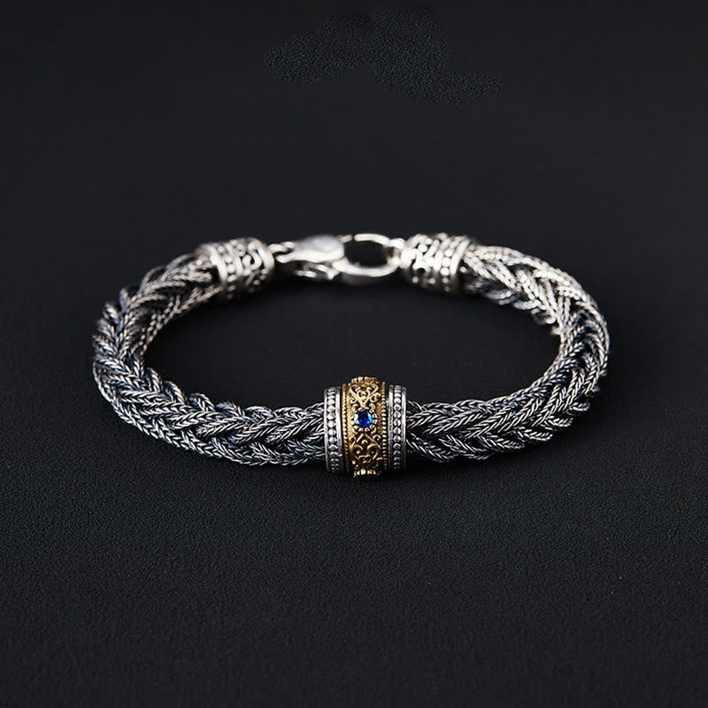 WorldNorse 925 Sterling Silver Braided Woven Bracelet