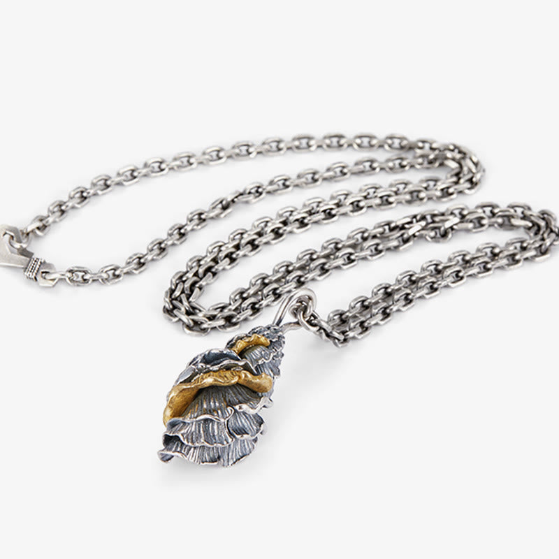 WorldNorse 925 Sterling Silver Conch Necklace