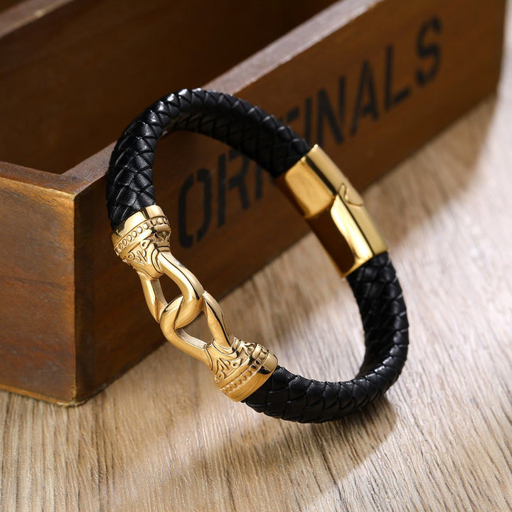 WorldNorse Magnetic Clasp Braided Leather Bracelet - image 2