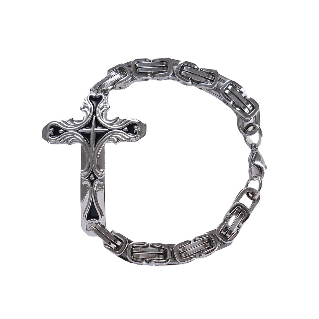 WorldNorse Byzantine Chain Cross Charm Bracelet - image 4