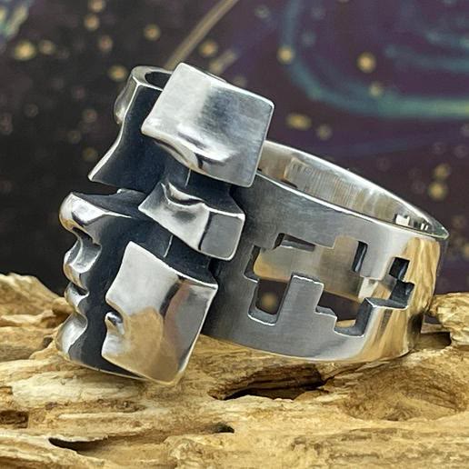 WorldNorse Split Personality Mask Ring - image 2