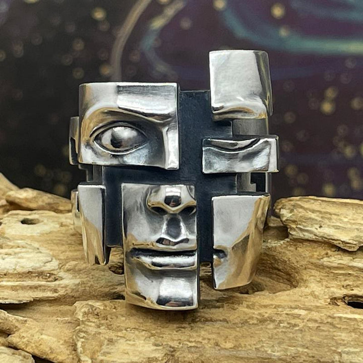 WorldNorse Split Personality Mask Ring - image 3