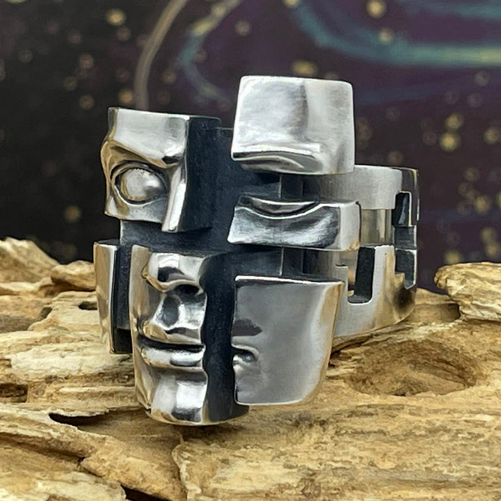 WorldNorse Split Personality Mask Ring - image 1