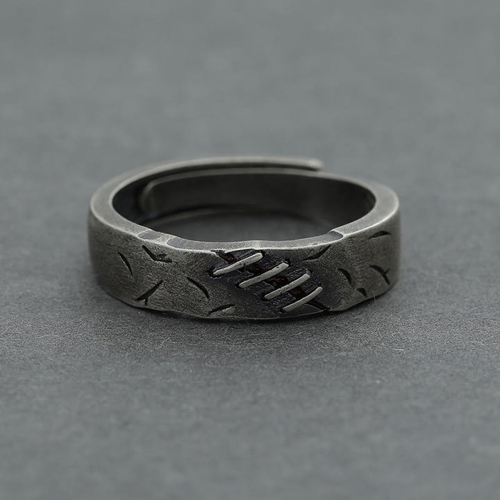 WorldNorse Scar Stitches Band Ring