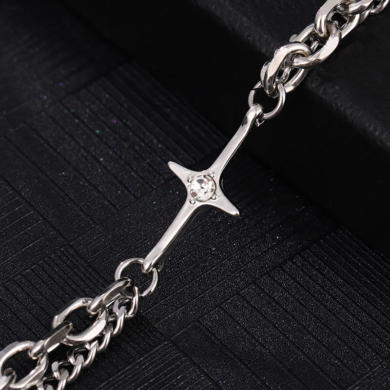 WorldNorse Starlight Charm Cable Chain Curb Chain Bracelet - image 6