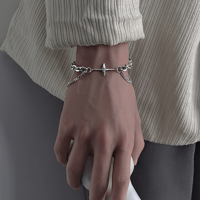 WorldNorse Starlight Charm Cable Chain Curb Chain Bracelet - image 1