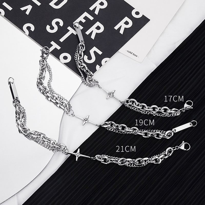 WorldNorse Starlight Charm Cable Chain Curb Chain Bracelet - image 8