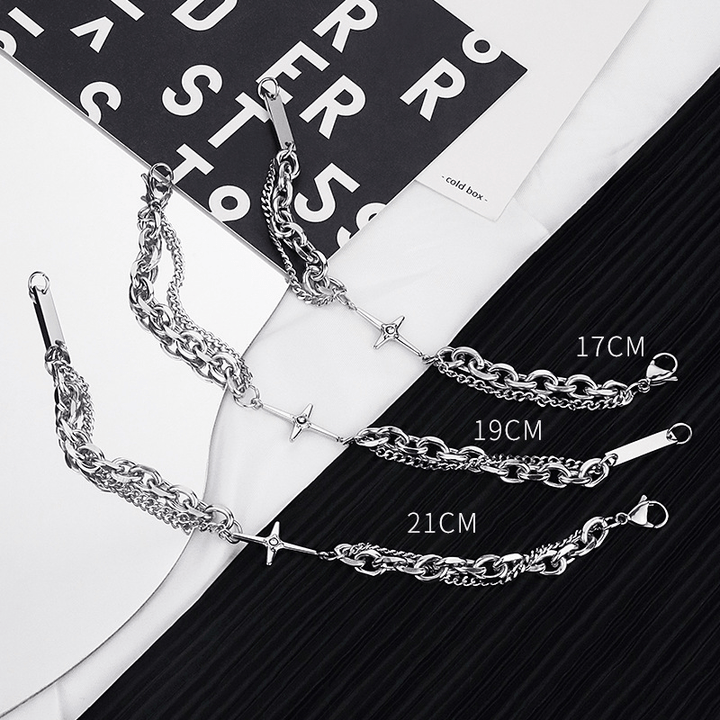WorldNorse Starlight Charm Cable Chain Curb Chain Bracelet - image 8
