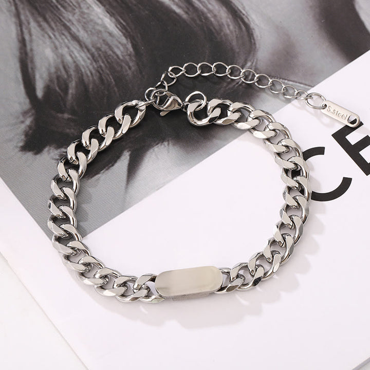 WorldNorse Polished Stainless Steel Cuban Chain Bracelet - image 8
