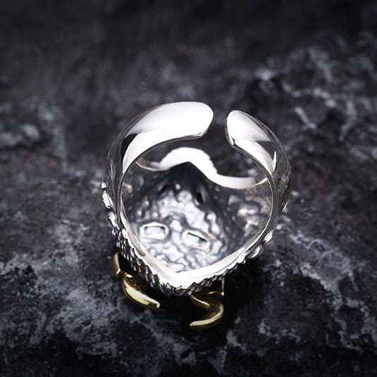 WorldNorse 3D Embossed Dragon Head Ring - image 3