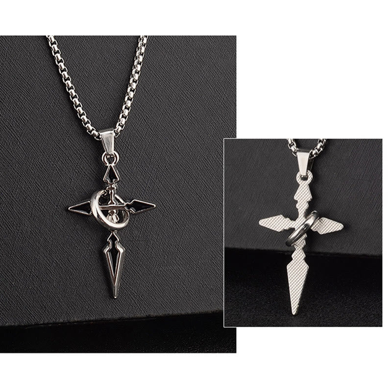 WorldNorse Cross & Ring Halo Pendant Necklace - image 4