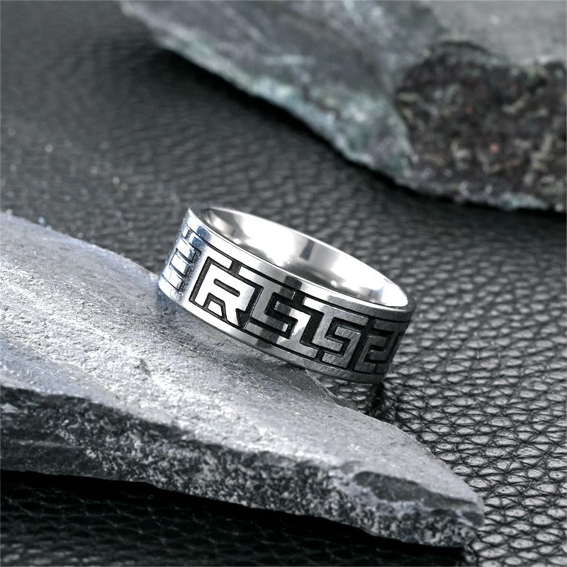 WorldNorse Retro Engraved Stainless Steel Band Ring - Style B - AU Size Z（US 13） - image 6