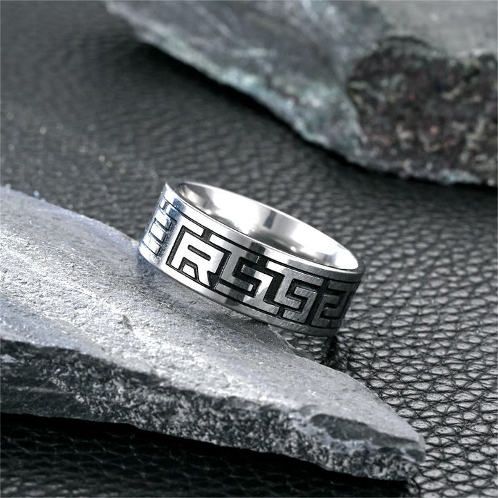 WorldNorse Retro Engraved Stainless Steel Band Ring - Style B - AU Size Z（US 13） - image 6