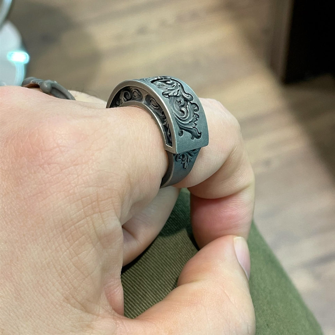 WorldNorse Dark Eye Engraved Ring - image 4