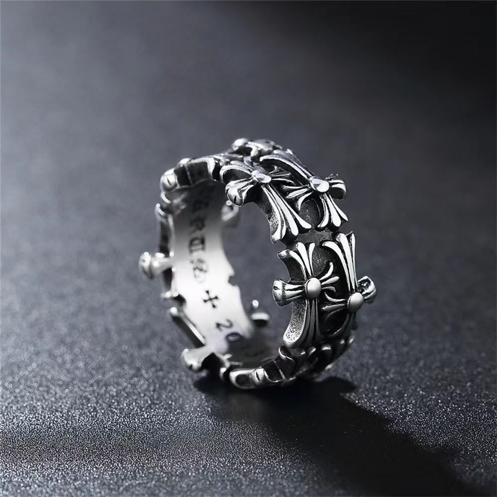 WorldNorse Gothic Double Cross Ring - image 2