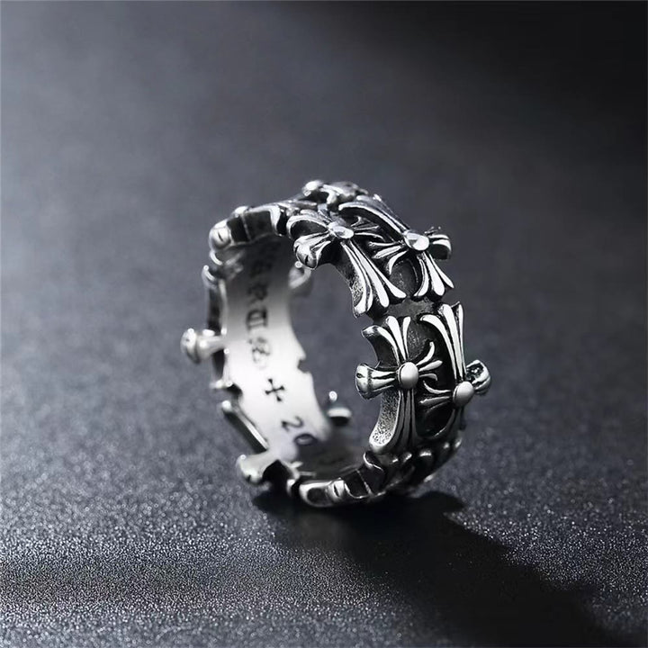 WorldNorse Gothic Double Cross Ring - image 2