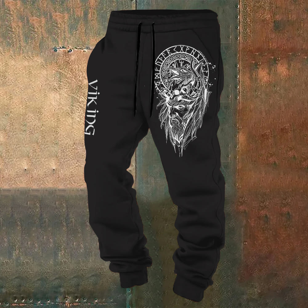 WorldNorse Vikings Man Raven Sweatpants - US/UK/AU52，EU62 (6XL) - image 0
