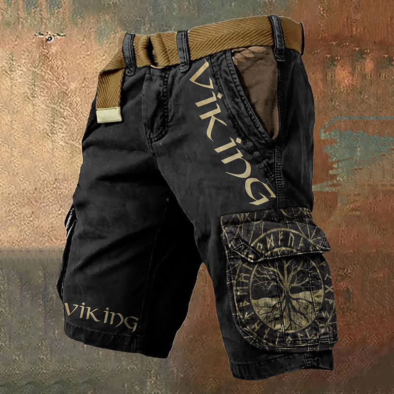 WorldNorse Viking Yggdrasil Cargo Shorts - US/UK/AU50，EU60 (5XL) - image 1