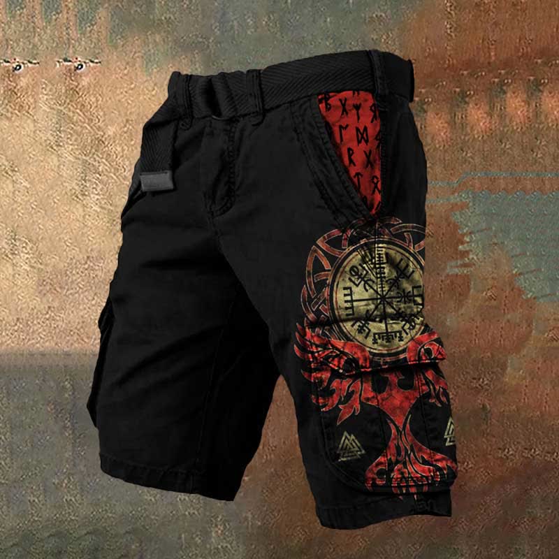WorldNorse Viking Yggdrasil Vegvisir Valknut  Cargo Shorts - US/UK/AU50，EU60 (5XL) - image 1