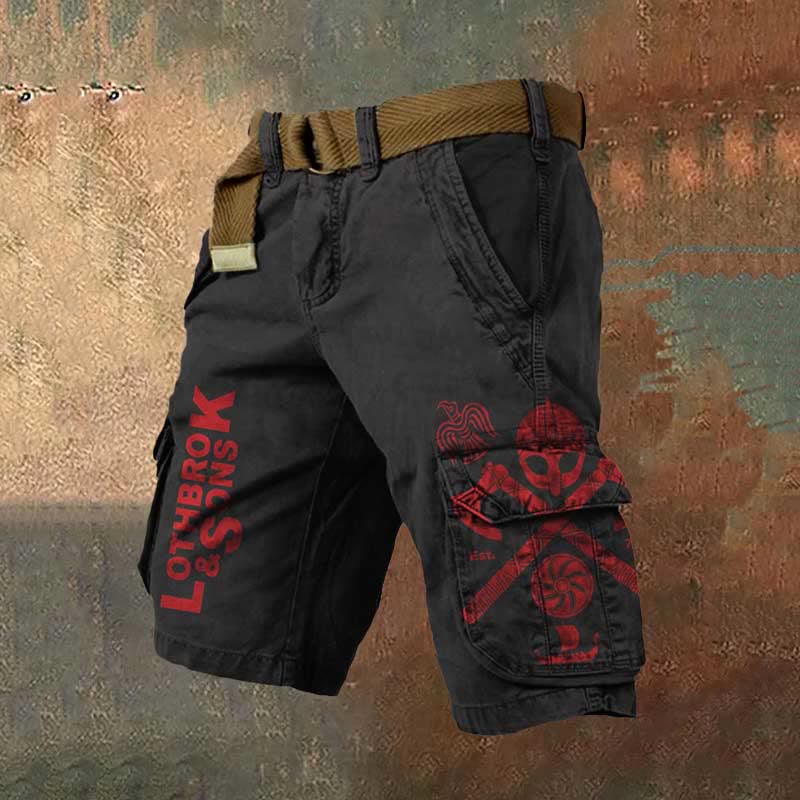 WorldNorse Viking Axe Cargo Shorts - US/UK/AU50，EU60 (5XL) - image 1