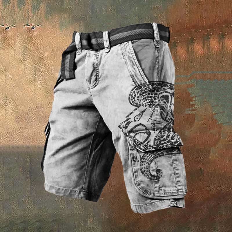WorldNorse Viking Wolves Cargo Shorts - US/UK/AU50，EU60 (5XL) - image 1