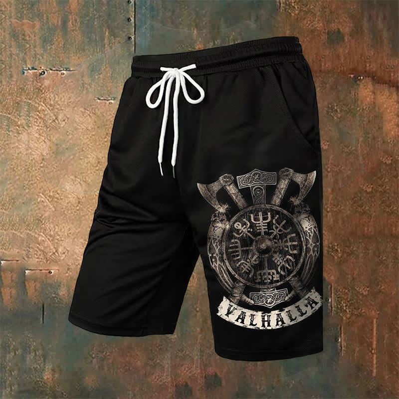 WorldNorse Viking Axe Vegvisir Mjolnir Casual Shorts - US/UK/AU54，EU64 (7XL) - image 1